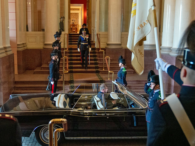 The Crown Prince Regent and The Queen depart for the opening of the 165th Storting. Photo: Simen Løvberg Sund, The Royal Court